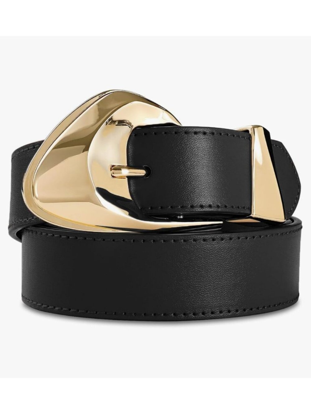 RISANTRY Brown Leather Belt for Women Casual Fashion - Picture 1 of 5